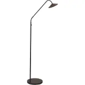 Masterlight Staande leeslamp Ceppo zwart met cacao bruin