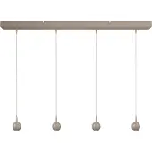 Masterlight 4-lichts hanglamp Talana beige terra Ø 6cm DTW