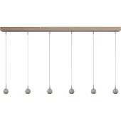 Masterlight 6-lichts hanglamp Talana beige terra Ø 6cm DTW