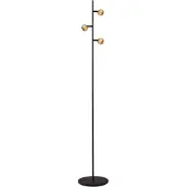 Masterlight 3-lichts vloerlamp Talana zwart met goud