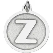 MOOYE ® - Collectie Zilveren Letter Z rond mat en glans kettinghanger