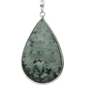 MOOYE ® - Collectie Zilveren Turkoois Turquoise edelsteen druppel middel facet geslepen hanger