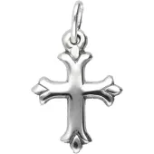 MOOYE ® - Collectie Zilveren Kruis uiteinden bewerkt hanger