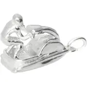 MOOYE ® - Collectie Zilveren Jetski massief kettinghanger