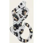 MOOYE ® - Collectie Zilveren Jaguar hanger met zirkonia's