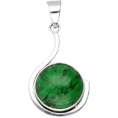 MOOYE ® - Collectie Zilveren Maw Sit Sit Jade edelsteen krul groot kettinghanger