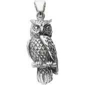 MOOYE ® - Collectie Zilveren Uil groot massief kettinghanger