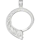 MOOYE ® - Collectie Zilveren Draak in cirkel kettinghanger