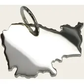 MOOYE ® - Collectie Zilveren Landkaart Cambodja ketting hanger