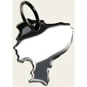 MOOYE ® - Collectie Zilveren Landkaart Ecuador ketting hanger