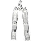 MOOYE ® - Collectie Zilveren paar ski's kettinghanger