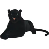 vidaXL Pluche knuffel "Wenze" van polyester, in de kleur zwart. Afmetingen (breedte/hoogte): 80x39 cm