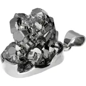 MOOYE ® - Collectie Zilveren Pyriet vooruit stekend kettinghanger