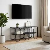 vidaXL TV-meubel 100 x 40 x 50 cm Zwart eiken Bewerkt hout