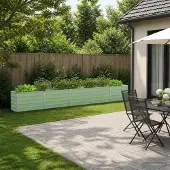 vidaXL Verhoogde Tuinbak Pastelgroen 400 x 40 x 55 cm