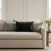 vidaXL Kussensloop 6 st HOUTEN Antraciet 30 x 50 cm Chenille Stof