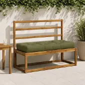 vidaXL Pallet Zitkussen VIANEN 100% Polyester Olijfgroen