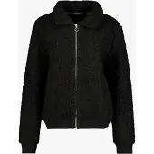TwoDay dames teddy bomber jas zwart maat XS