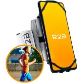 R2B Hardloop telefoonhouder met 360 graden rotatie - t/m 6,5 inch - Zilver - Sportarmband Telefoon - Hardloop Armband