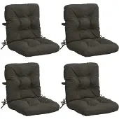 vidaXL 4-delige hoogrugkussen VIANEN 4 st 100% Polyester Antraciet