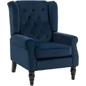 HOMCOM - Fauteuil - Polyester - 74x86x102cm - Blauw