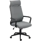 HOMCOM Office Chair-Polyester, Schaumstoff-69L x 60,5B x 109-117H cm-Dunkelgrau