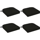 vidaXL 4-delige zitkussens SOEST 4 st 100% Polyester Zwart