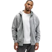 Butcher of Blue sweatvest met capuchon grijs gemêleerd