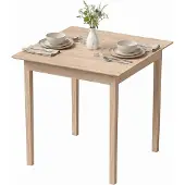 HOMCOM Eettafel, keukentafel, vierkant, eettafel voor 2 personen, hout, naturel