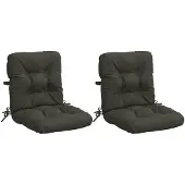 vidaXL 2-delige hoogrugkussen VIANEN 2 st 100% Polyester Antraciet
