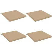 vidaXL Zitkussens SOEST 4 st 100% Polyester Zand 80 x 80 x 5 cm