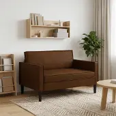 vidaXL XXL-fauteuil Bruin Kunst Suède Leer