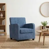 vidaXL Fauteuil Blauw Chenille