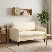 vidaXL XXL fauteuil Crèmekleurig fluweel