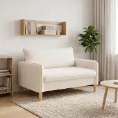 vidaXL XXL-fauteuil Crèmekleurig Bouclé