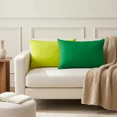 vidaXL Kussen met kussen HEERLEN 6 st Groen Polyester