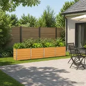 vidaXL Verhoogde Tuinbak Naturel 320 x 40 x 55 cm koudgewalst staal