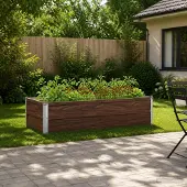 vidaXL Verhoogde Tuinbak Zwart 100 x 40 x 24 cm koudgewalst staal