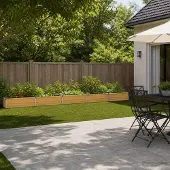 vidaXL Verhoogde Tuinbak Naturel 400 x 40 x 24 cm koudgewalst staal