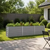 vidaXL Verhoogde Tuinbak Grijs 240 x 40 x 55 cm koudgewalst staal
