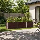 vidaXL Verhoogde Tuinbak Bruin 240 x 40 x 55 cm koudgewalst staal