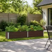 vidaXL Verhoogde Tuinbak Bruin 160 x 40 x 24 cm koudgewalst staal