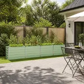 vidaXL Verhoogde Tuinbak Pastelgroen 320 x 40 x 55 cm