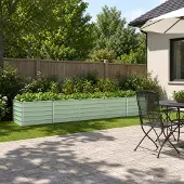 vidaXL Verhoogde Tuinbak Pastelgroen 400 x 80 x 55 cm