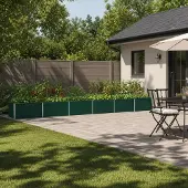 vidaXL Verhoogde Tuinbak Groen 600 x 80 x 55 cm koudgewalst staal