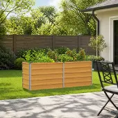 vidaXL Verhoogde Tuinbak Naturel 160 x 40 x 55 cm koudgewalst staal