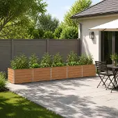 vidaXL Verhoogde Tuinbak Houten Bruin 400 x 80 x 55 cm