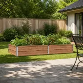 vidaXL Verhoogde Tuinbak Houten Bruin 160 x 80 x 24 cm