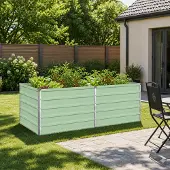 vidaXL Verhoogde Tuinbak Pastelgroen 160 x 80 x 55 cm