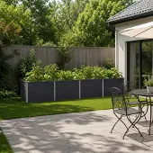 vidaXL Verhoogde Tuinbak Antracietkleurig 320 x 80 x 55 cm